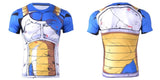Vegeta Battle Damaged Armor | Body Building Short Sleeve Shirt | Fitness Workout | Dragon Ball Super
