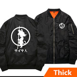 Young Kid Son Goku's Insignia Japanese Logo | Black Bomber Jacket | Dragon Ball Super