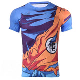 Son Goku Battle Damaged Gi | Body Building Short Sleeve Shirt | Fitness Workout | Dragon Ball Super
