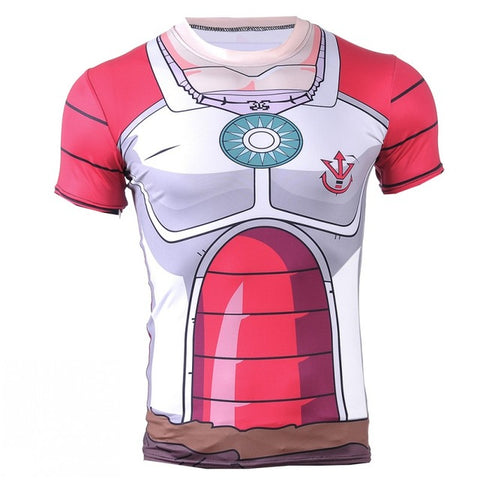 King Vegeta Battle Saiyan Armor | Body Building Short Sleeve Shirt | Fitness Workout | Dragon Ball Super