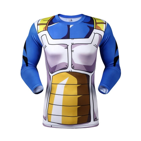 Vegeta Saiyan Armor | Long Sleeve Shirt | Workout Fitness Gear | Dragon Ball Super