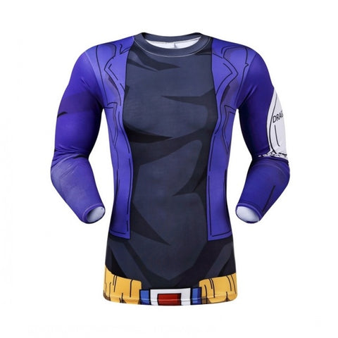Future Trunks Denim Capsule Corp Jacket | Long Sleeve Shirt | Workout Fitness Gear | Dragon Ball Super