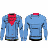 Future Trunks Bulma's Denim Capsule Corp Jacket | Long Sleeve Shirt | Workout Fitness Gear | Dragon Ball Super