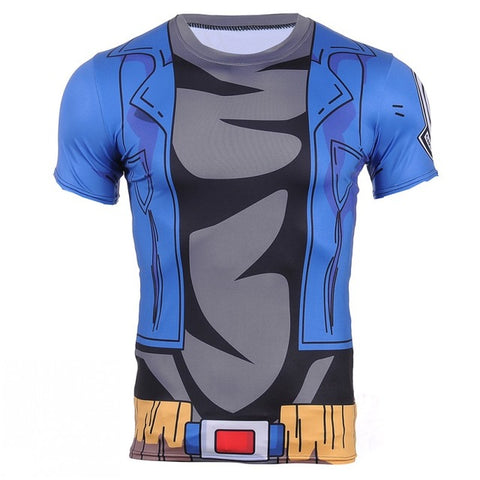 Future Trunks Denim Jacket | Body Building Short Sleeve Shirt | Fitness Workout | Dragon Ball Super