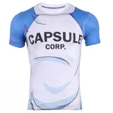 Trunks Capsule Corp Shirt | Body Building Short Sleeve Shirt | Fitness Workout | Dragon Ball Super