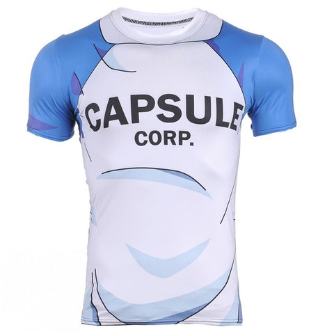 Trunks Capsule Corp Shirt | Body Building Short Sleeve Shirt | Fitness Workout | Dragon Ball Super