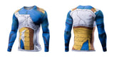 Vegeta Damaged Saiyan Armor | Long Sleeve Shirt | Workout Fitness Gear | Dragon Ball Super